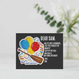 Postal Delicia del Cumpleaños del Remero: Celebración Oar