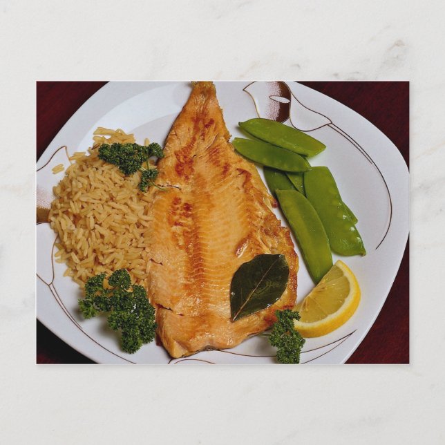 Postal Deliciosa trucha arcoiris (Anverso)