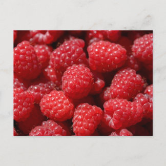 Postal Deliciosas frambuesas frescas y dulces