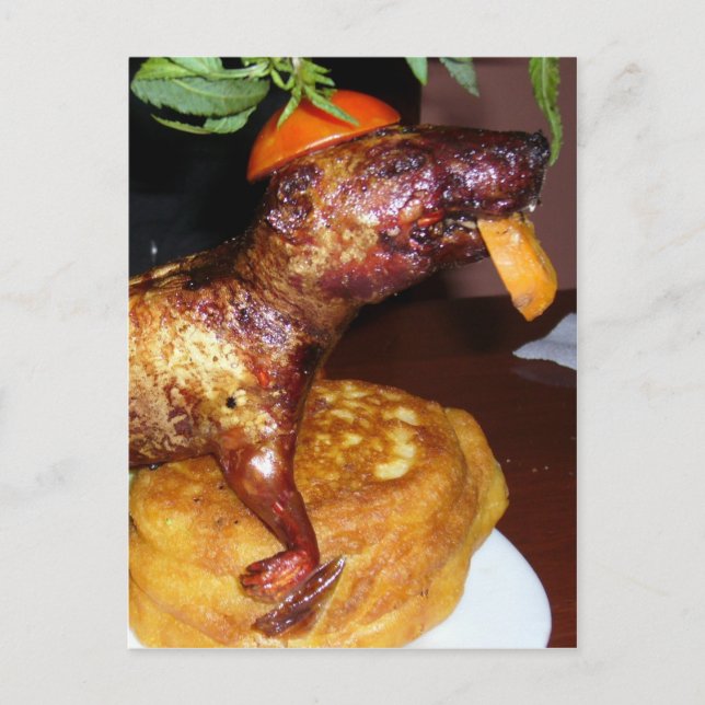 Postal delicioso cuy peru (Anverso)