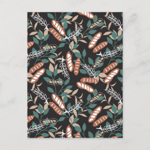 Postal Delicioso patrón de pan de baguette casero