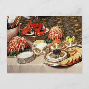 Postal Deliciosos mariscos y aperitivos