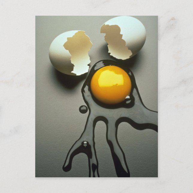 Postal Delicious Broken egg (Anverso)