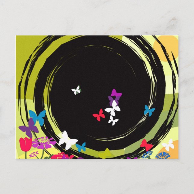 Postal Delight de mariposa (Anverso)