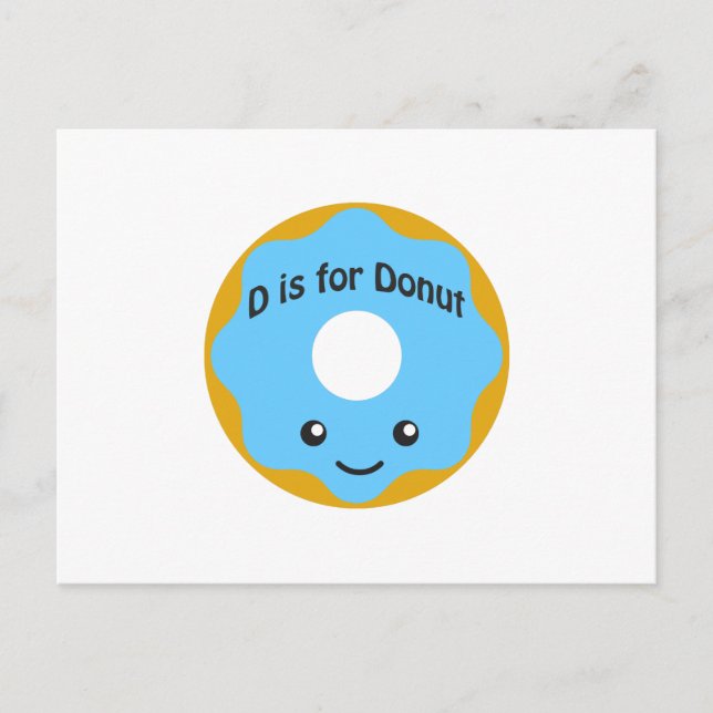 Postal Delightning D es para Donut (Anverso)