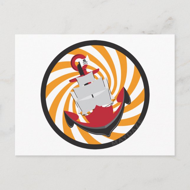 Postal delimitador mareado de maydaze (Anverso)