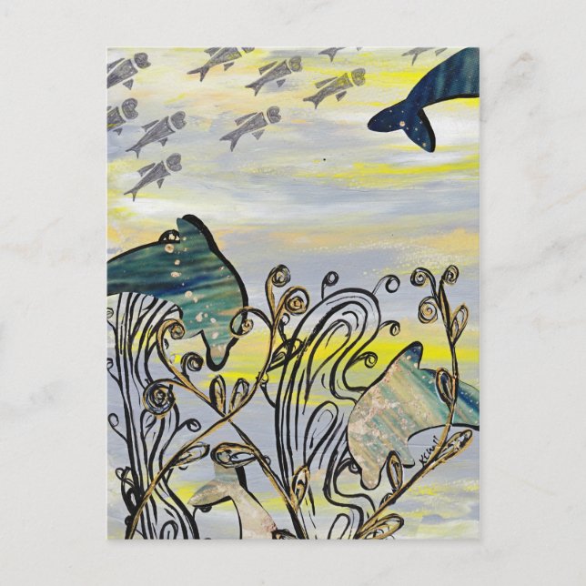 Postal delphin Splash (Anverso)
