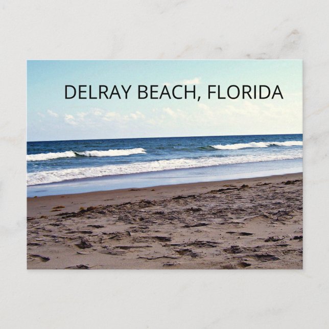 Postal Delray Beach Florida Océano (Anverso)