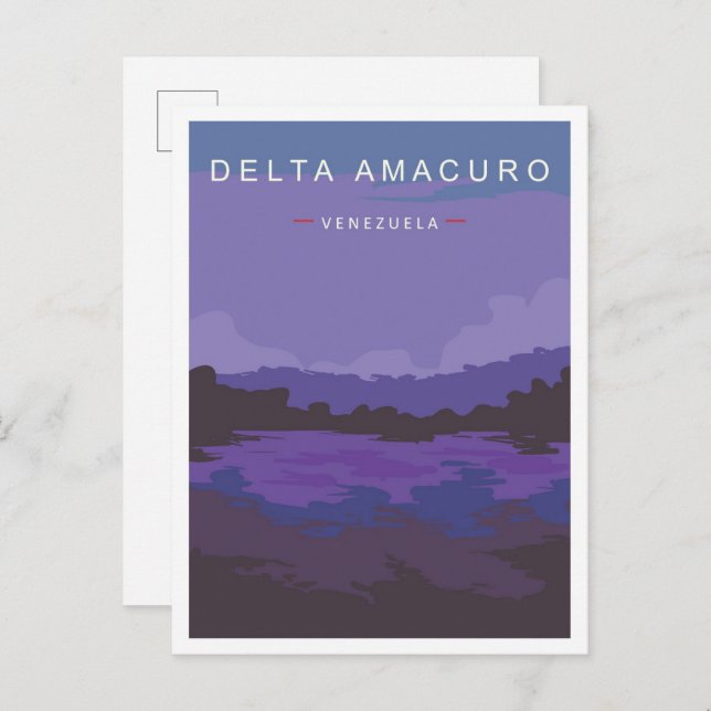 Postal Delta Amacuro Viajes de arte de Venezuela (Anverso / Reverso)