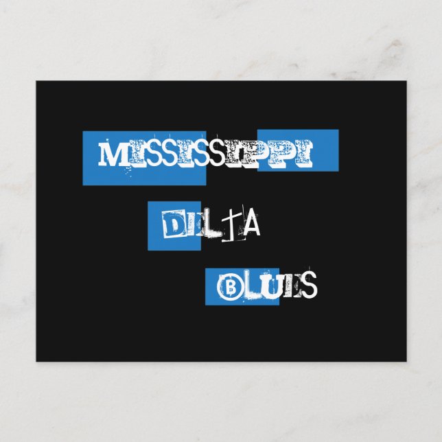 Postal Delta Blues de Mississippi (Anverso)
