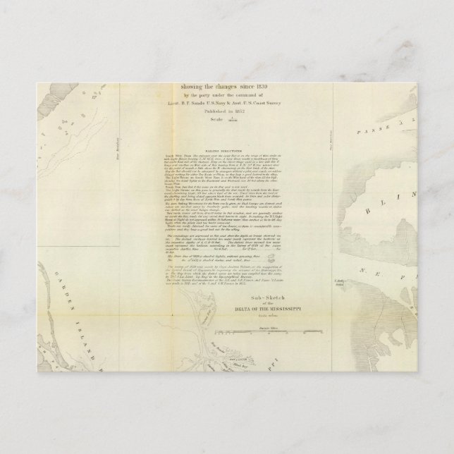 Postal Delta del Misisipi (Anverso)