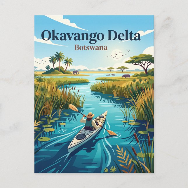 Postal Delta del Okavango Botsuana (Anverso)