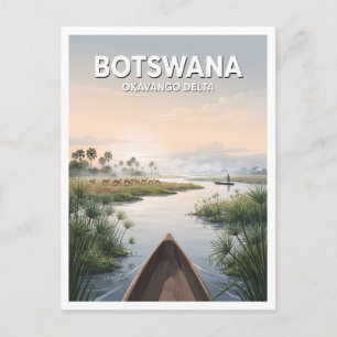Postal Delta del Okavango Maun Botsuana Regalo de viaje