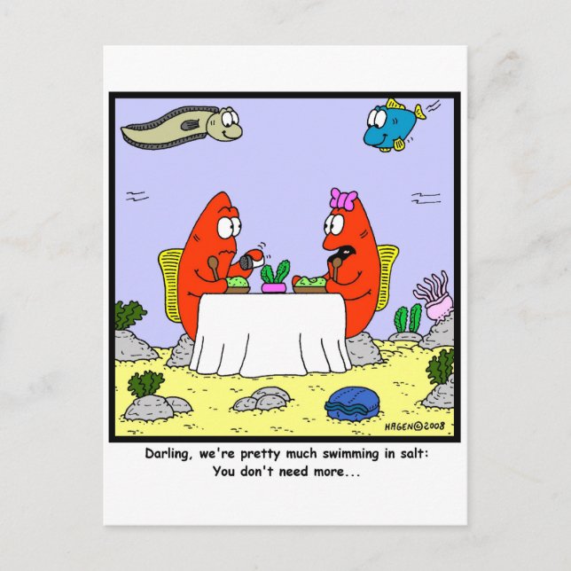 Postal ¿Demasiada sal (Anverso)