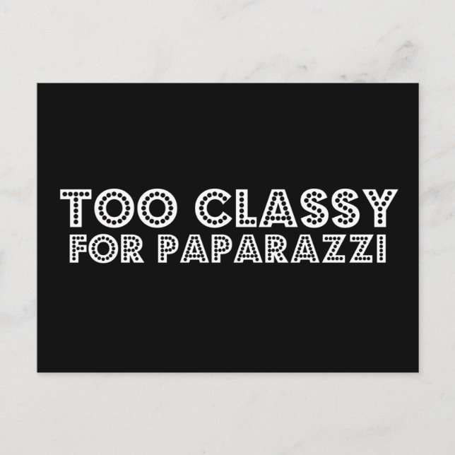 Postal Demasiado Clásico Para Paparazzi (Anverso)