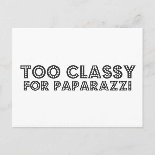 Postal Demasiado Clásico Para Paparazzi (Anverso)
