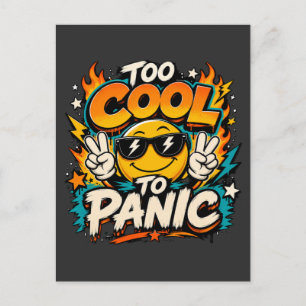 Postal Demasiado genial para entrar en pánico Diseño gráf