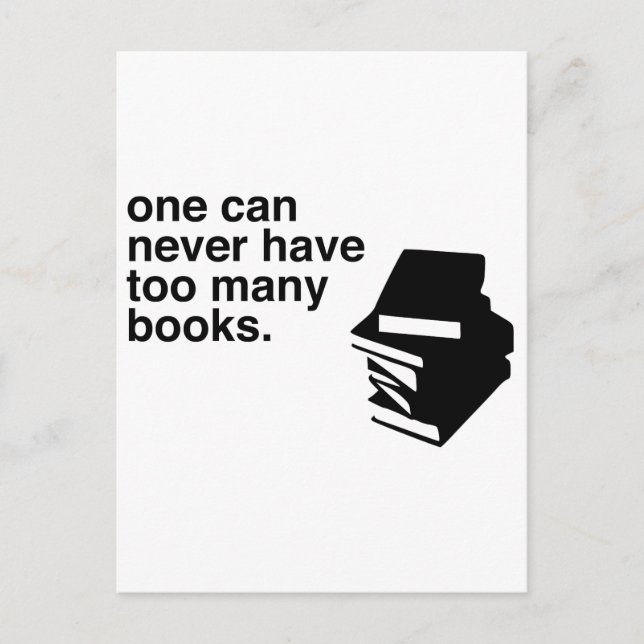 Postal demasiados libros (Anverso)
