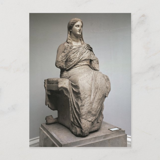 Postal Demeter, estatua de Knidos, Asia Menor, c.350BC (Anverso)