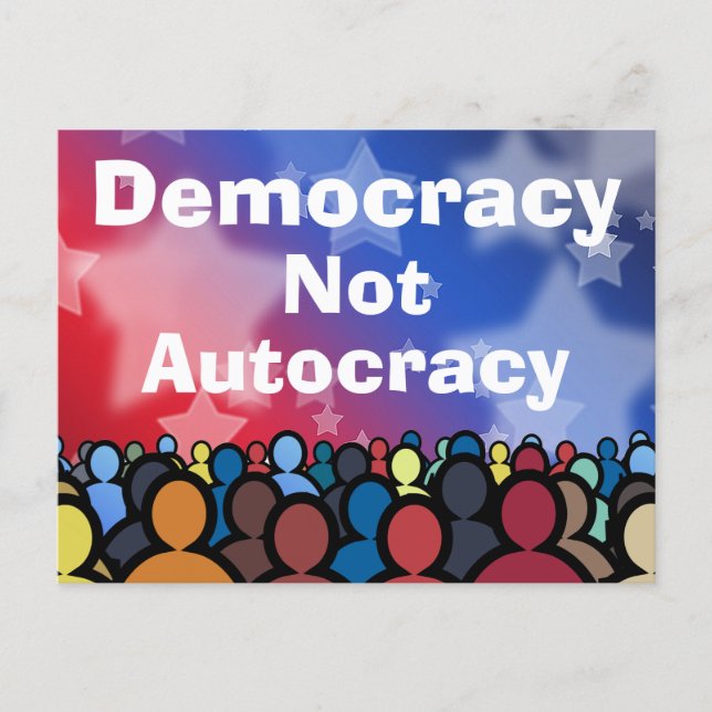 Postal Democracia No Autocracia (Anverso)