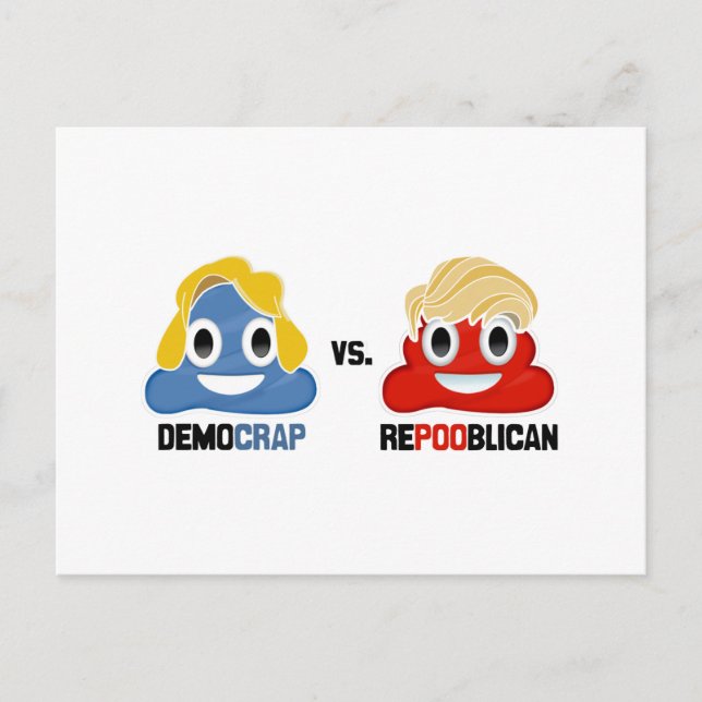 Postal Demócrata vs. Republicano (Anverso)