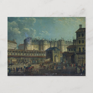 Postal Demolición de la Bastilla en 1789