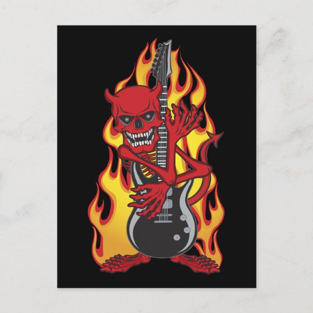 Postal Demón de rock (Anverso)