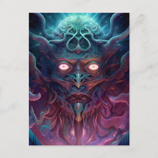 Postal Demon Surreal Dark Fantasy Art (Anverso)