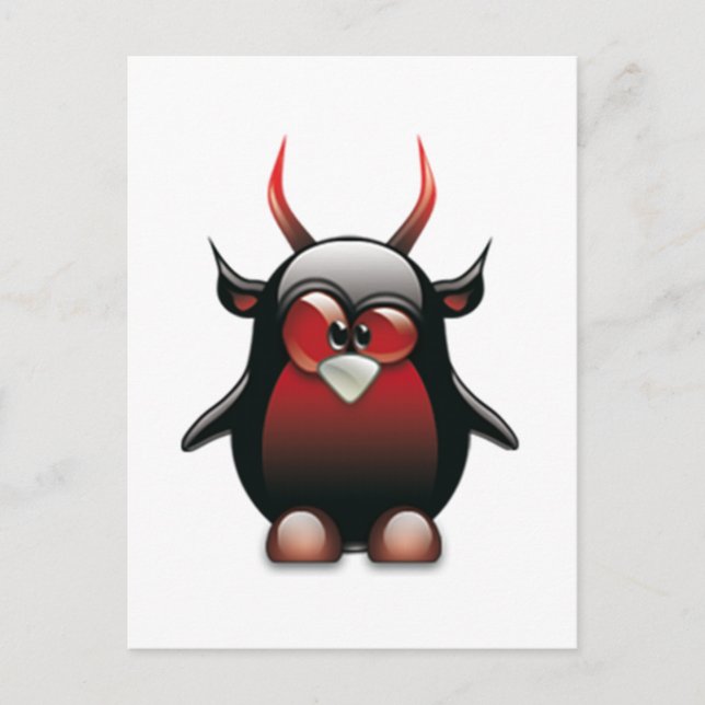 Postal Demon Tux (Linux Tux) (Anverso)