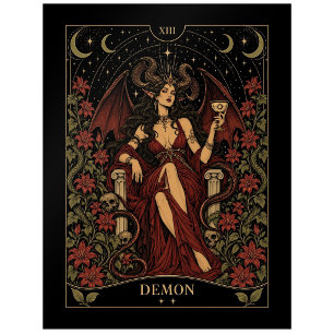 Postal Demonio, Arte de Tarot Starlit