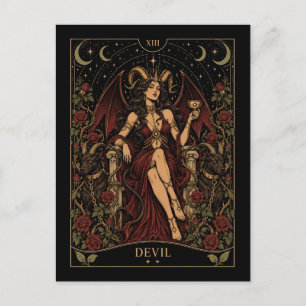 Postal Demonio, Arte del Tarot Starlit