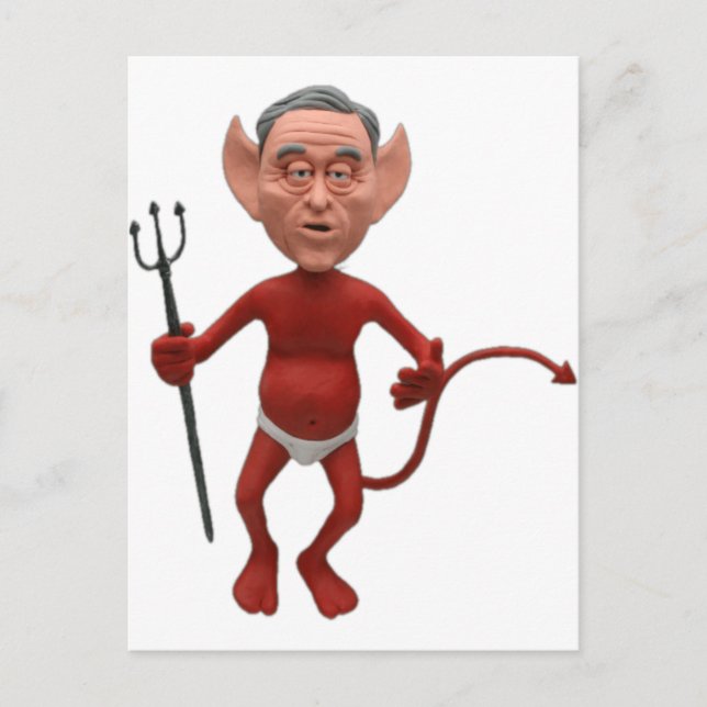 Postal demonio bush 01 (Anverso)