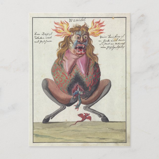 Postal Demonio wamidal (Anverso)