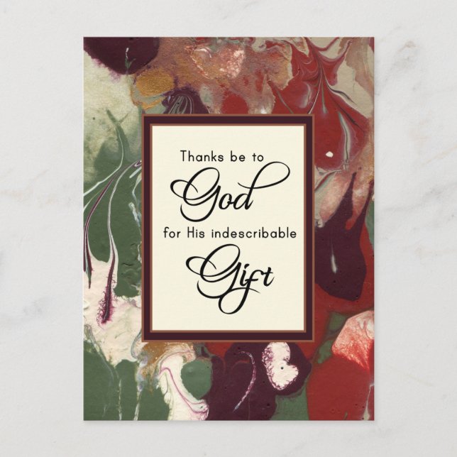 Postal Demos gracias a Dios por su regalo de Navidad  (Anverso)