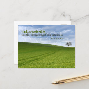 Postal Demosthenes Cita Inspiradora "Oportunidades"