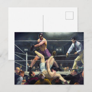 Postal Dempsey y Firpo   George Bellows   Póster