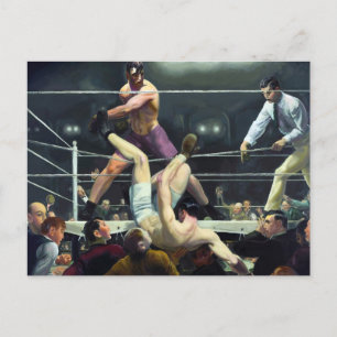 Postal Dempsey y Firpo por George Bellows