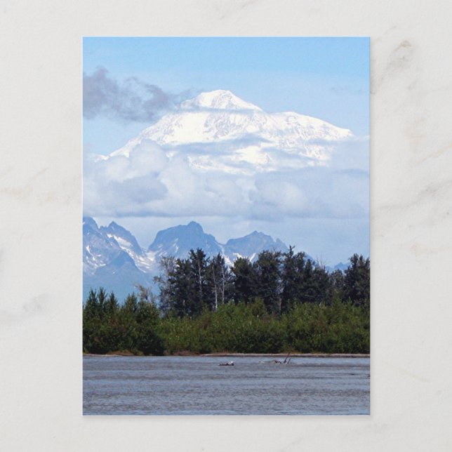 Postal Denali, Mt McKinley, del río, Alaska, EE.UU. 1 (Anverso)