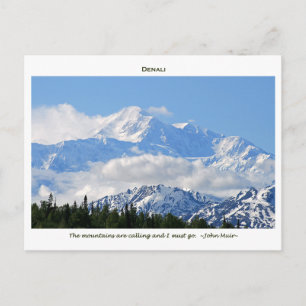 Postal Denali / Mtns están llamando-J Muir/con frontera