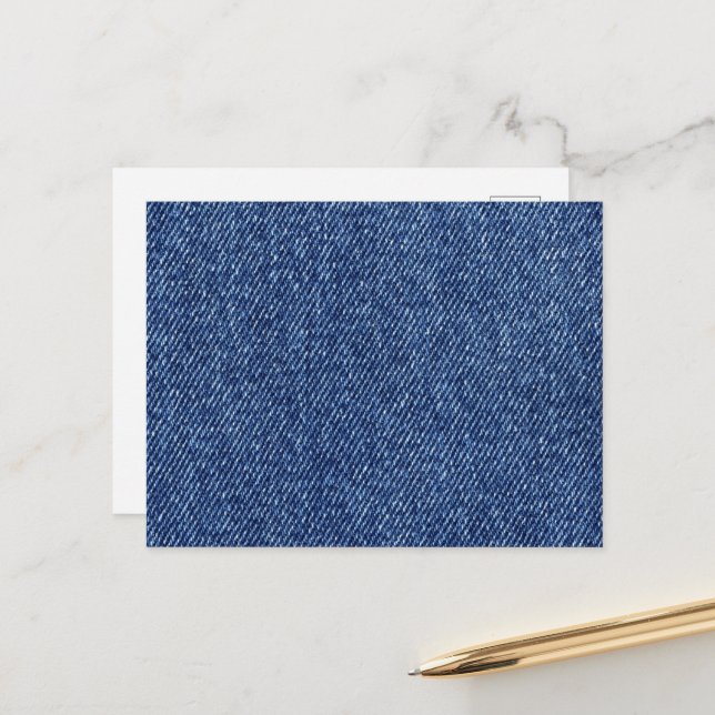Postal Denim Fabric, Denim Texture, Blue Denim, Jeans (Anverso/Reverso In Situ)