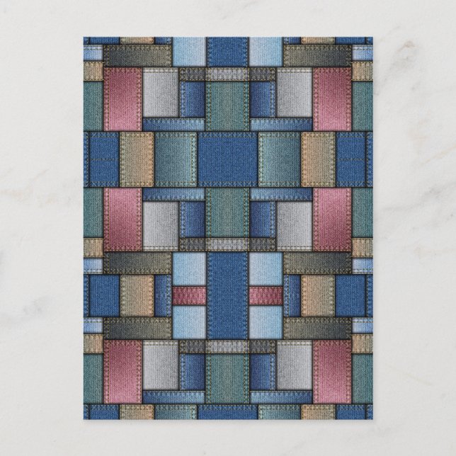 Postal Denim Patchwork (Anverso)