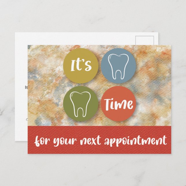 Postal Dental Appointment Reminder Postcard (Anverso / Reverso)