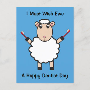 Postal Dentist Day Sheep Toothcel Wish Ewe Personaliza