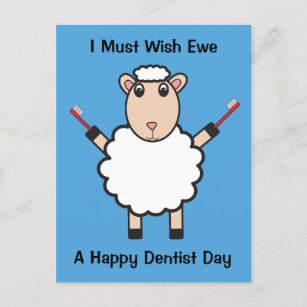 Postal Dentist Day Sheep Toothcel Wish Ewe Personaliza