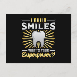 Postal Dentist Dental Teeth Tooth Superpower Funny Gift