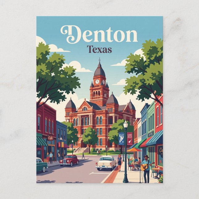 Postal Denton, Texas (Anverso)