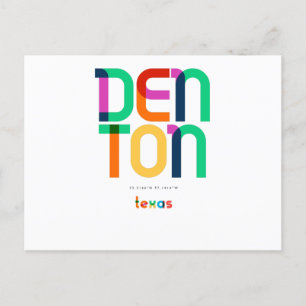 Postal Denton Texas de mediados de siglo, Arte Pop,