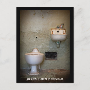 Postal Dentro de la celda en The Rock, Alcatraz,