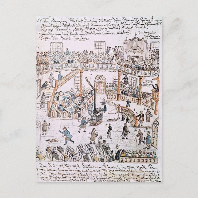 Postal Dentro de la Iglesia de la Antigua Luterana, Conda (Anverso)