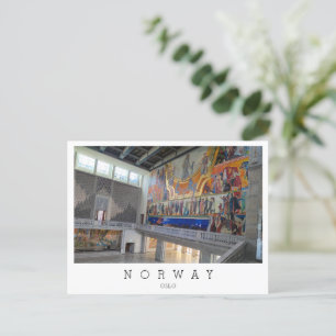 Postal Dentro del Ayuntamiento de Oslo, Noruega